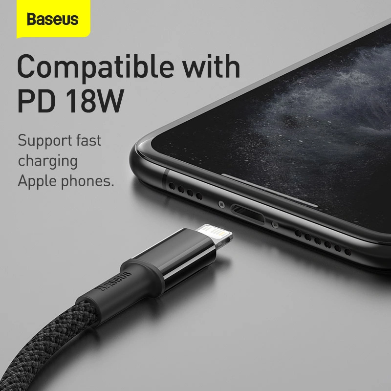 Baseus High Density Braided Fast Charging Data Cable Type-C to IP PD 20W - Image 14