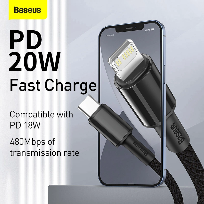Baseus High Density Braided Fast Charging Data Cable Type-C to IP PD 20W - Image 15