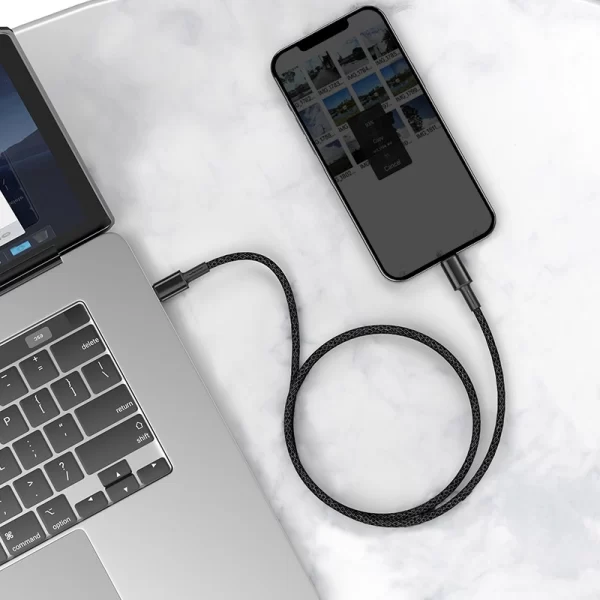 Baseus High Density Braided Fast Charging Data Cable Type-C to IP PD 20W - Image 9