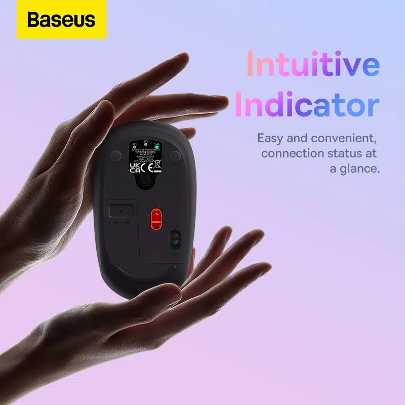 Baseus F01B Tri-Mode Wireless Mouse Frosted Gray - Image 3