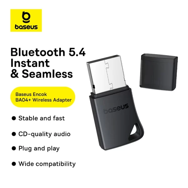 Baseus Wireless Adapter BA04 Black Bluetooth 5.1 Version