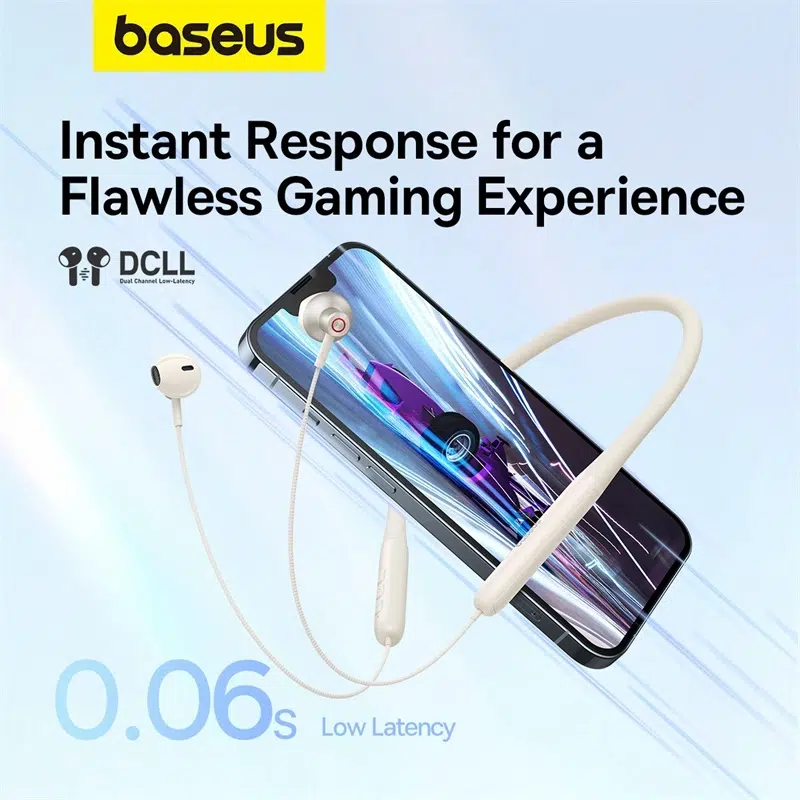 Baseus Bowie P1 Neckband Wireless Earphones Stellar White - Image 12