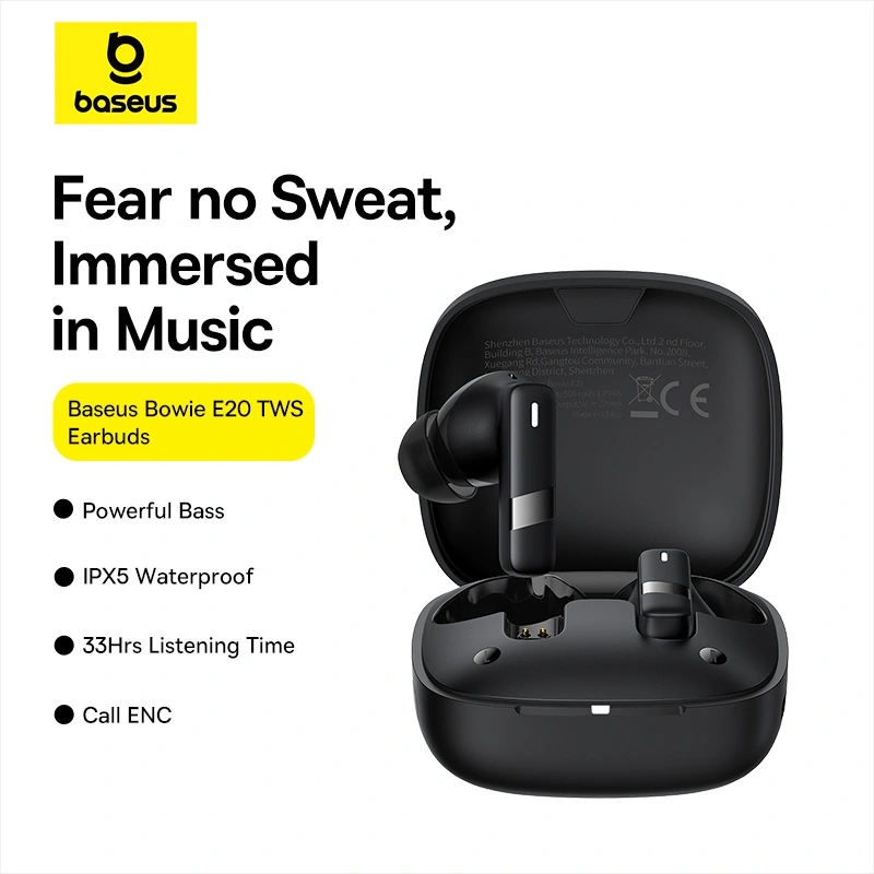 Baseus Bowie E20 True Wireless Earphones Cluster Black - Image 7