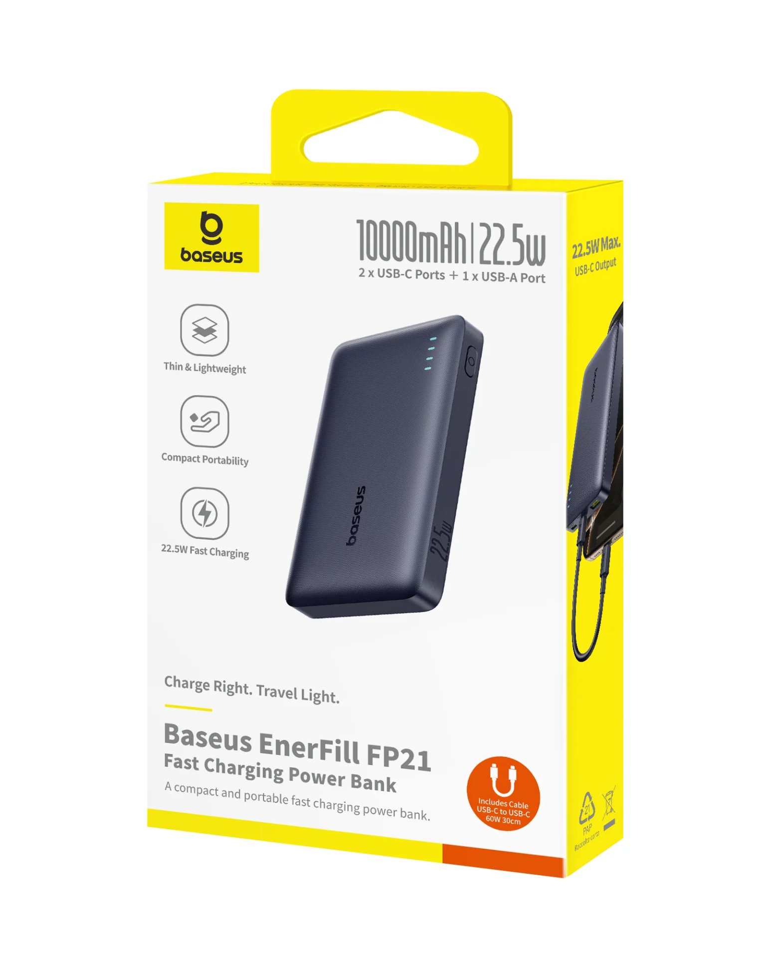 Baseus EnerFill FP21 Power Bank 10000mAh 22.5W Cmic Black - Image 2